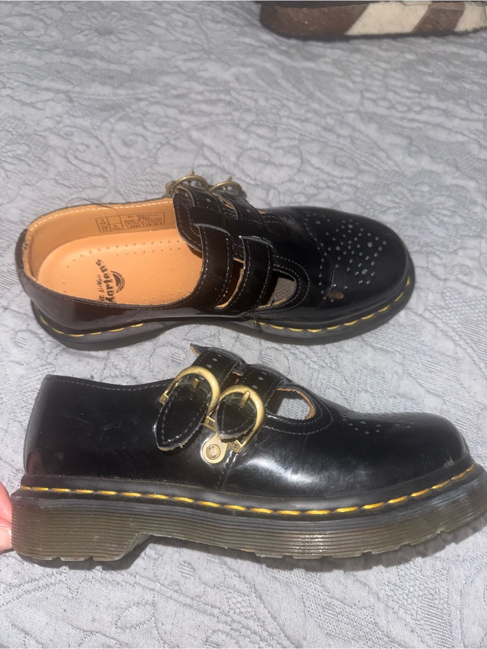 Dr. Martens 8065 Mary Janes Patent Leather Shoes Black 5 - Picture 3 of 8